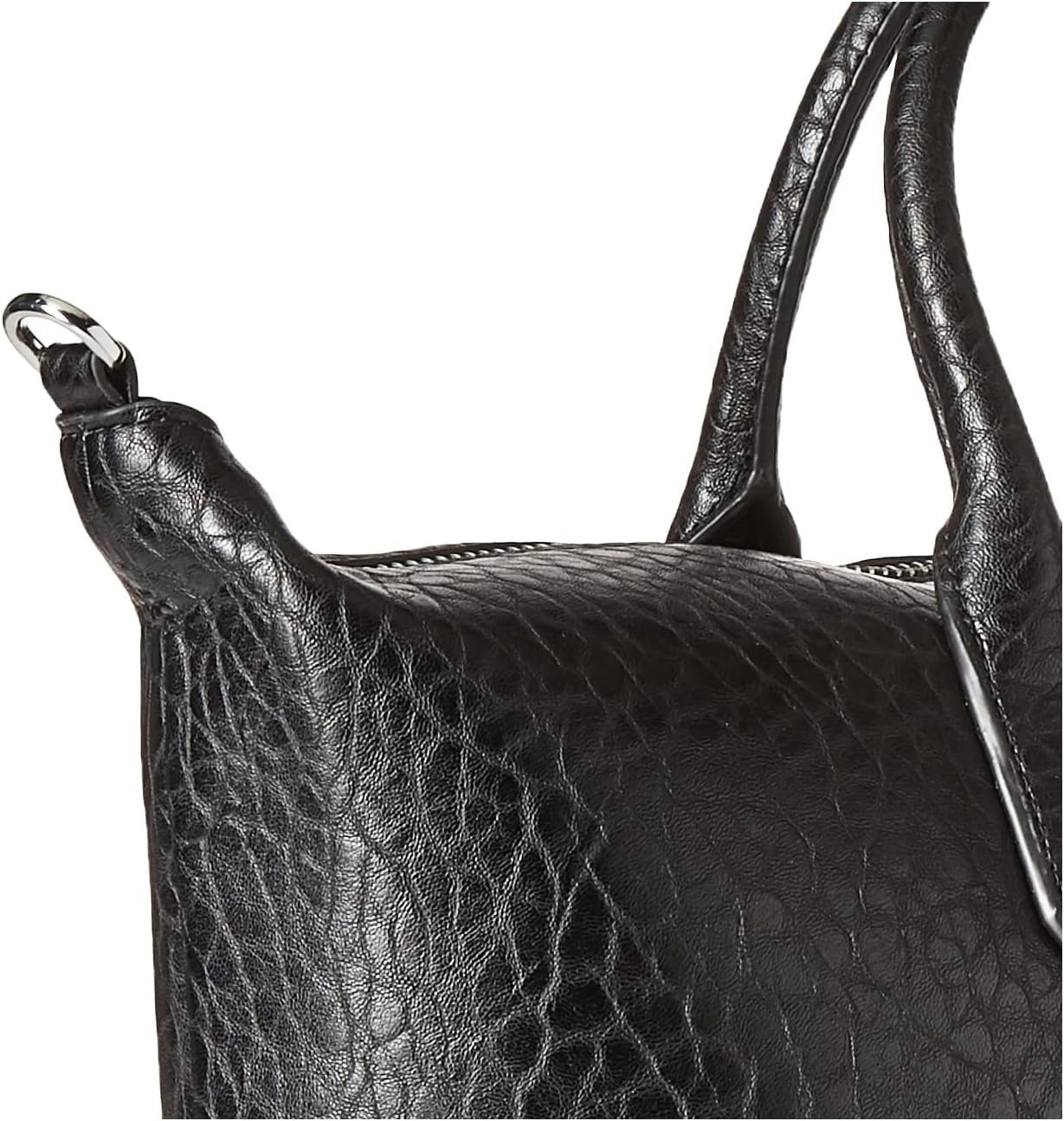 image:imageDKNY Abby Top Handle Satchel with Crossbody BlackSilver One Size