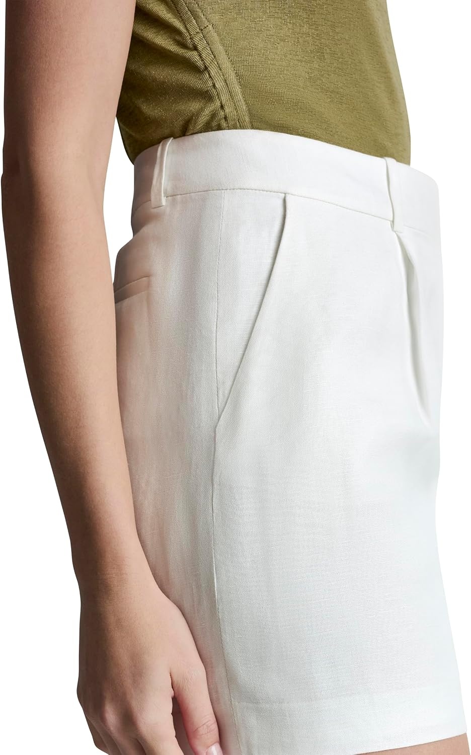 image:imageDKNY Womens Belted ShortsIvory