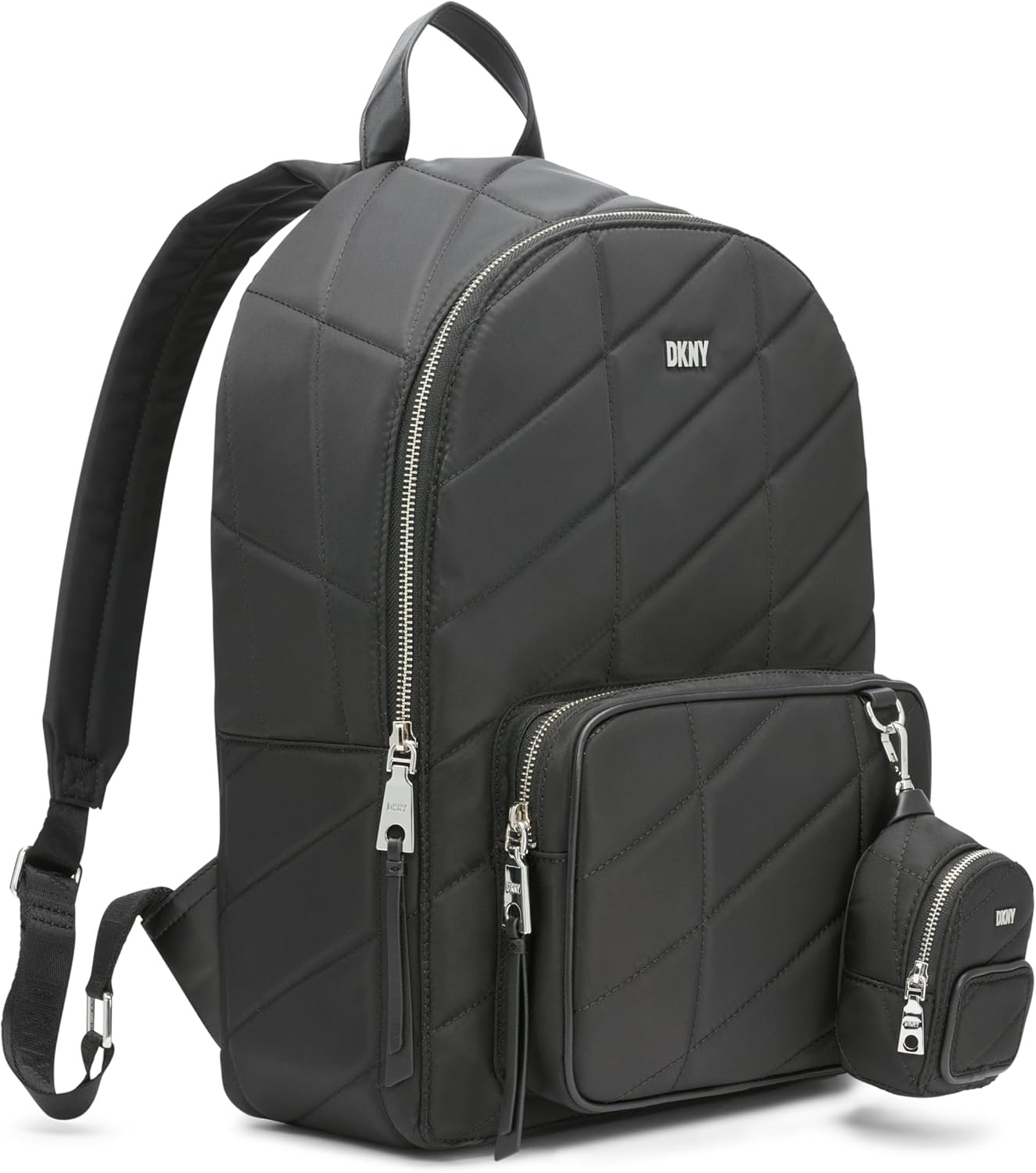 image:imageDKNY Womens Bodhi BackpackBLACKSILVER1SZBlackSilver