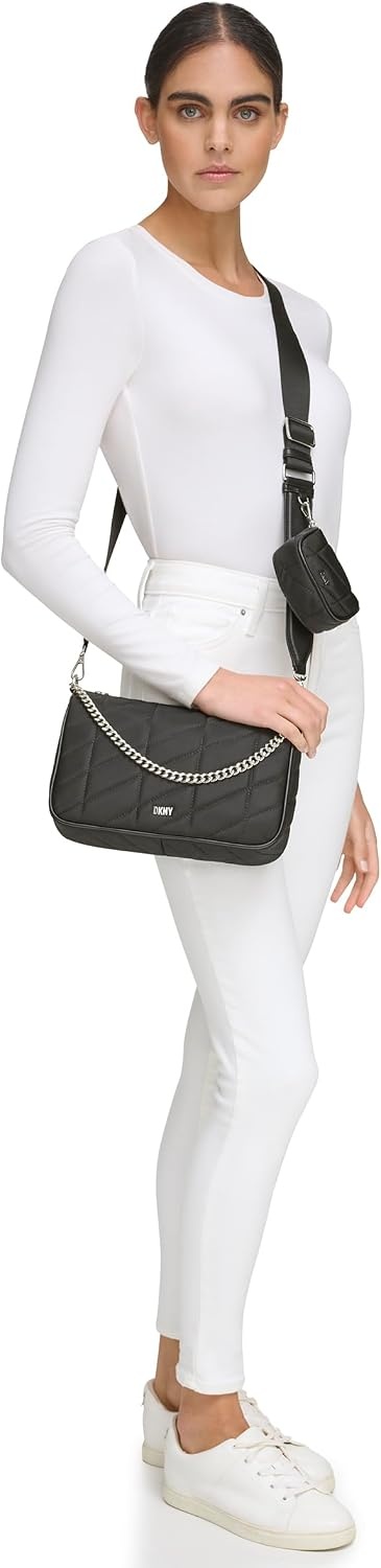 image:imageDKNY Womens Bodhi CrossbodyBlackSilver