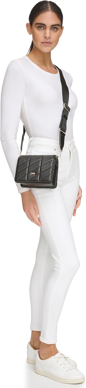 image:imageDKNY Womens Bodhi Square CrossbodyBlackGold