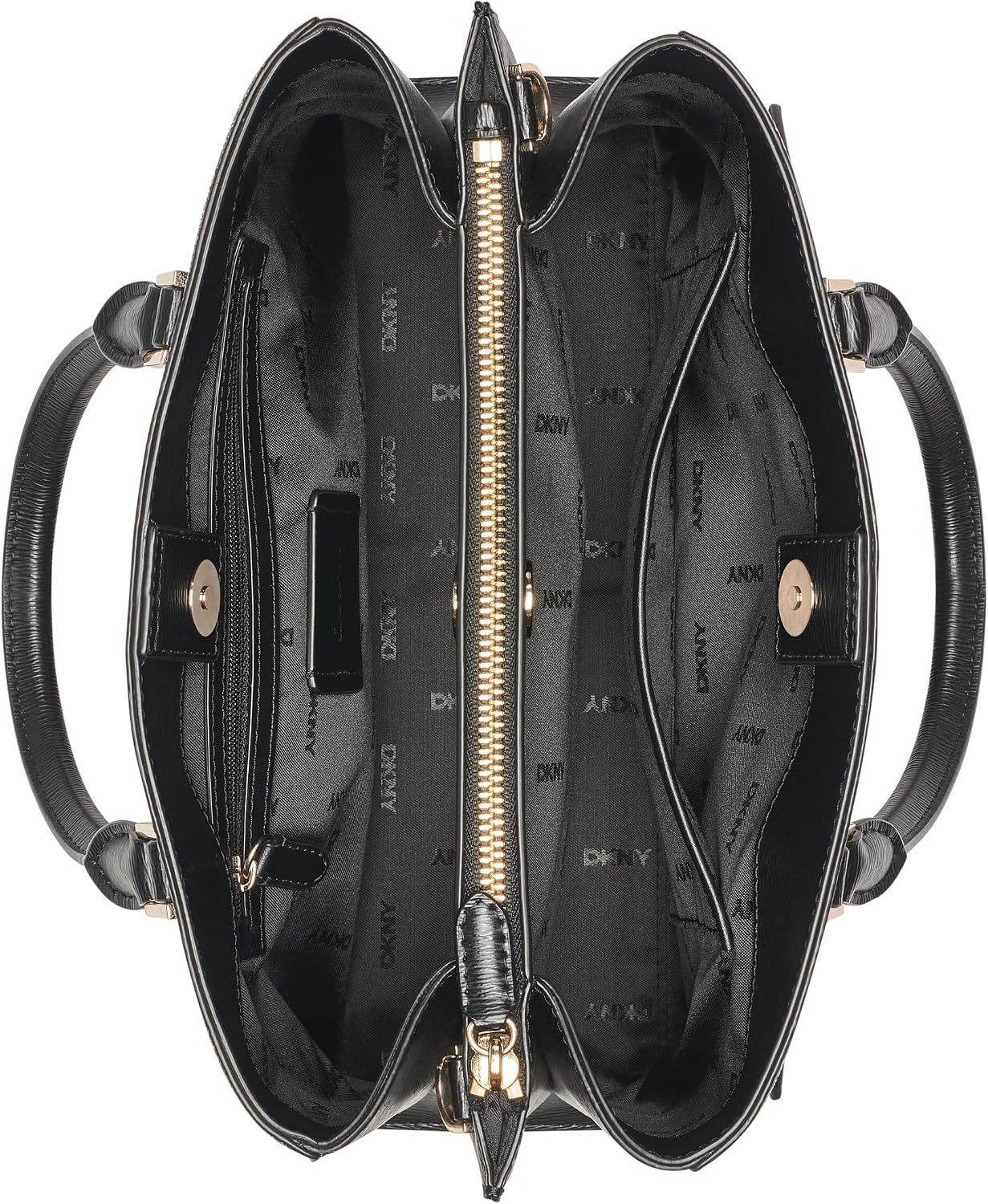 image:imageDKNY Womens Bryant Ave Small Satchel CrossbodyBlack Logo Black