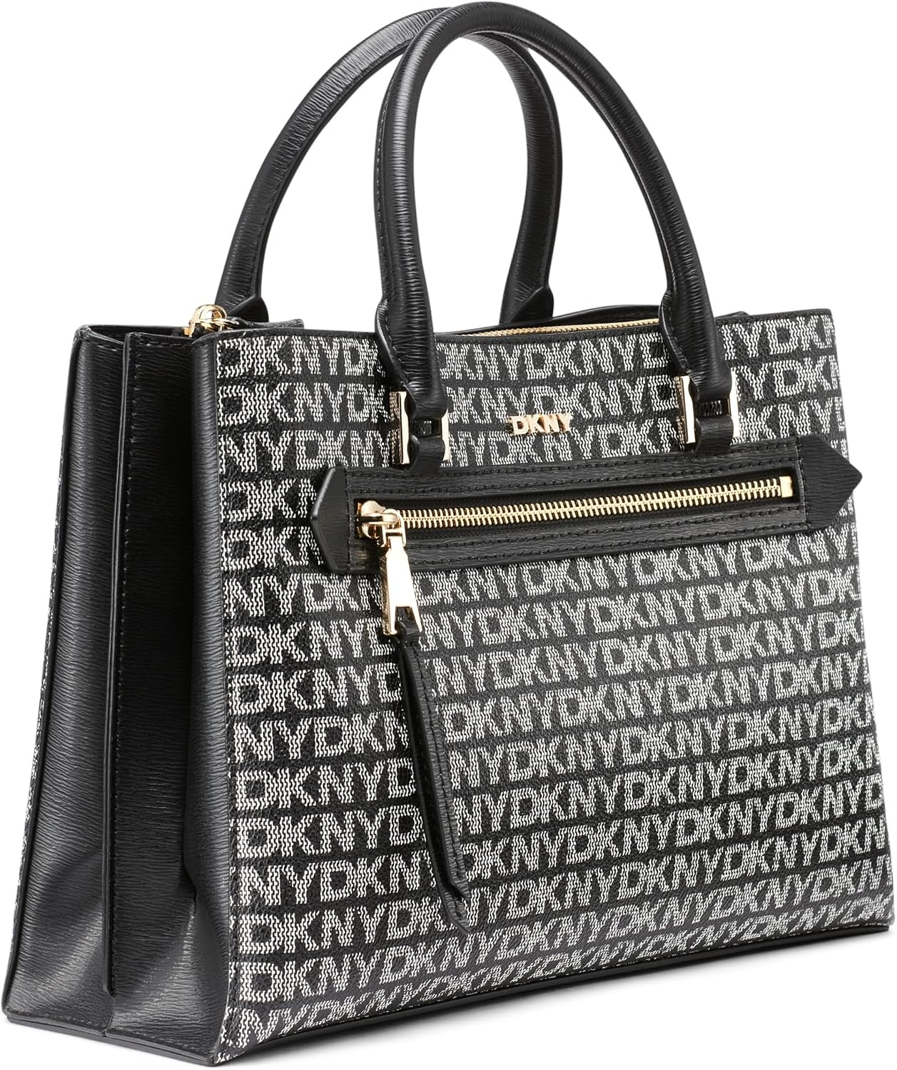 image:imageDKNY Womens Bryant Ave Small Satchel CrossbodyBlack Logo Black