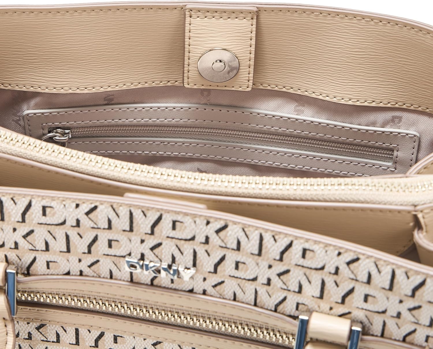 image:imageDKNY Womens Bryant Ave Small Satchel CrossbodyLight Taupe