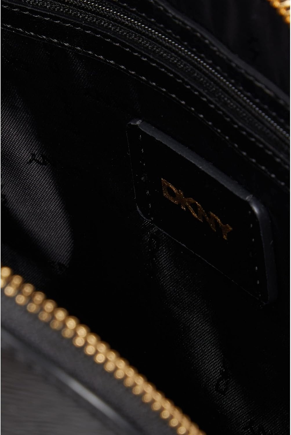 image:imageDKNY Womens Bryant Dome SatchelBlackGold Tone