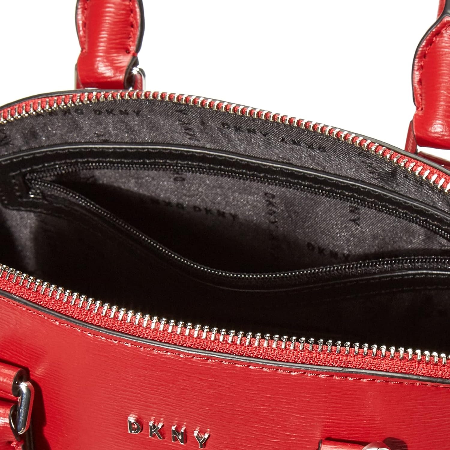 image:imageDKNY Womens Bryant Dome SatchelBright RedGold Tone