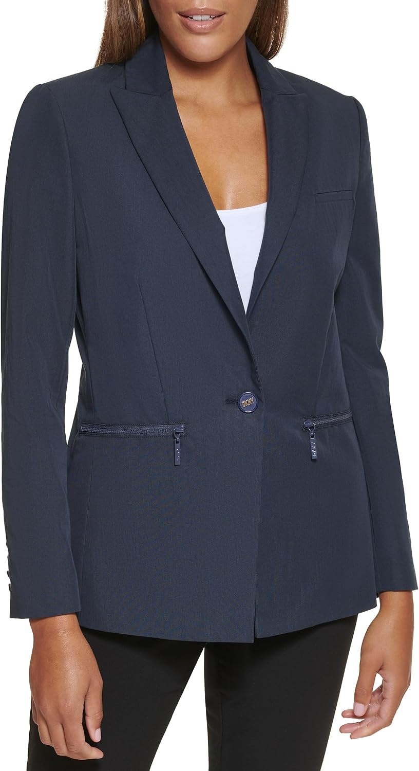 image:imageDKNY Womens Business Casual OneButton BlazerClassic Navy