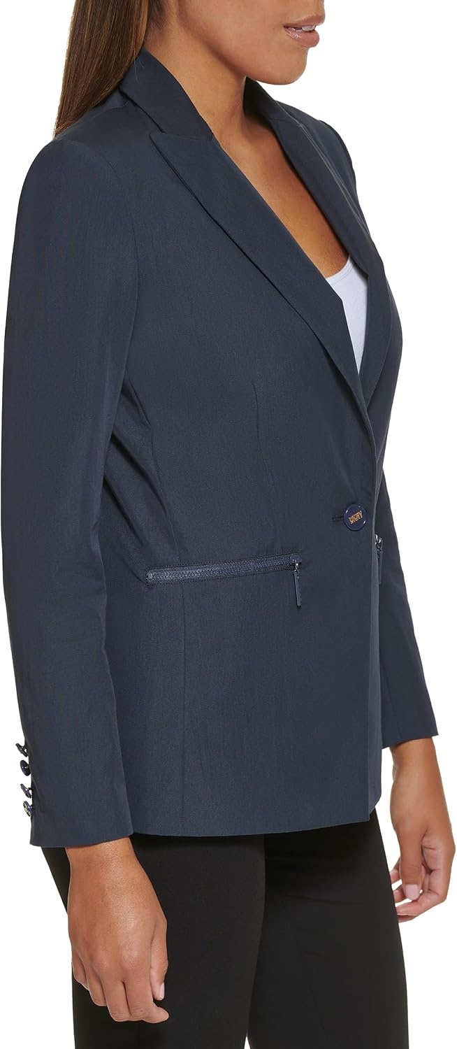 image:imageDKNY Womens Business Casual OneButton BlazerClassic Navy