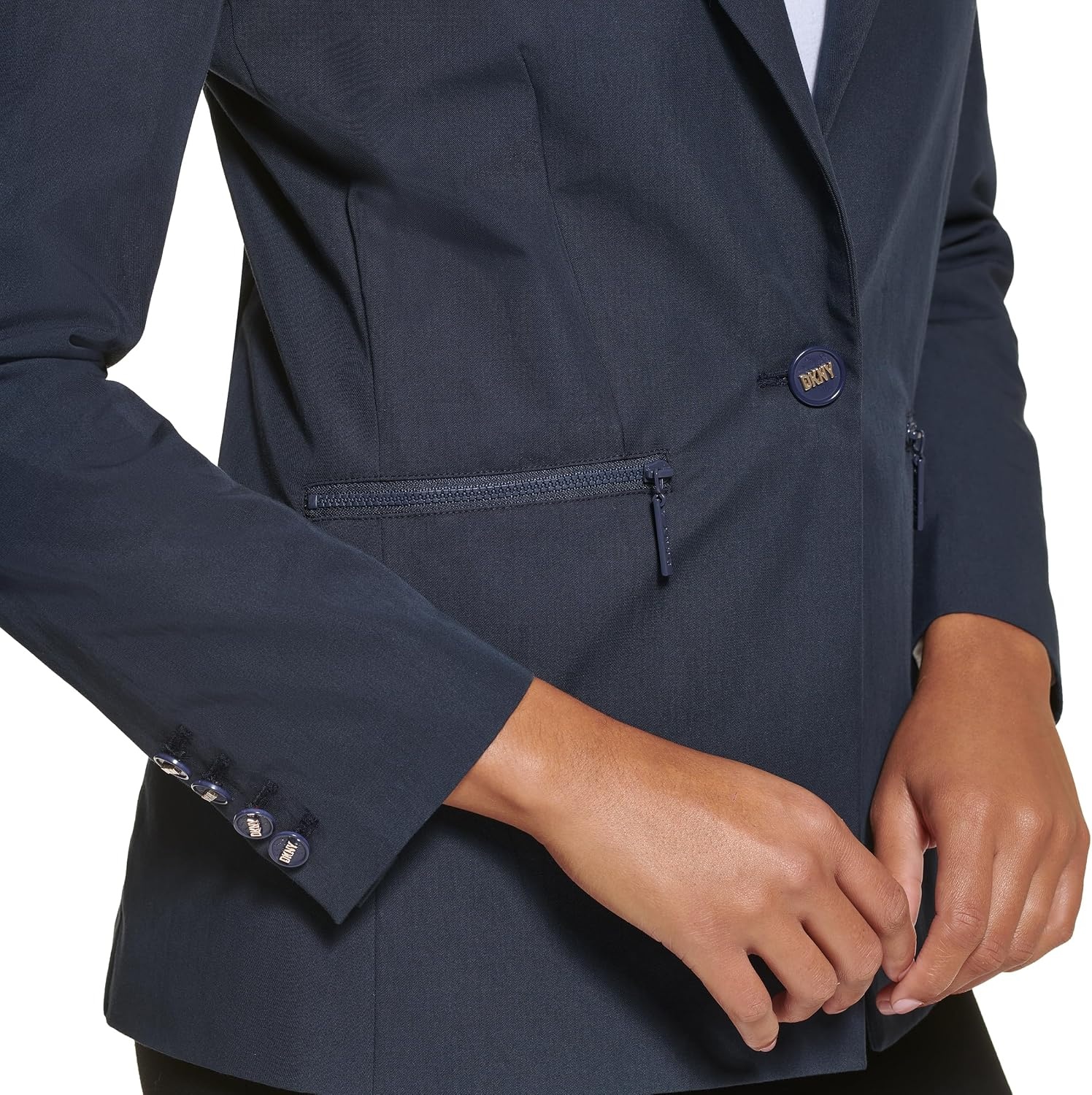 image:imageDKNY Womens Business Casual OneButton BlazerClassic Navy