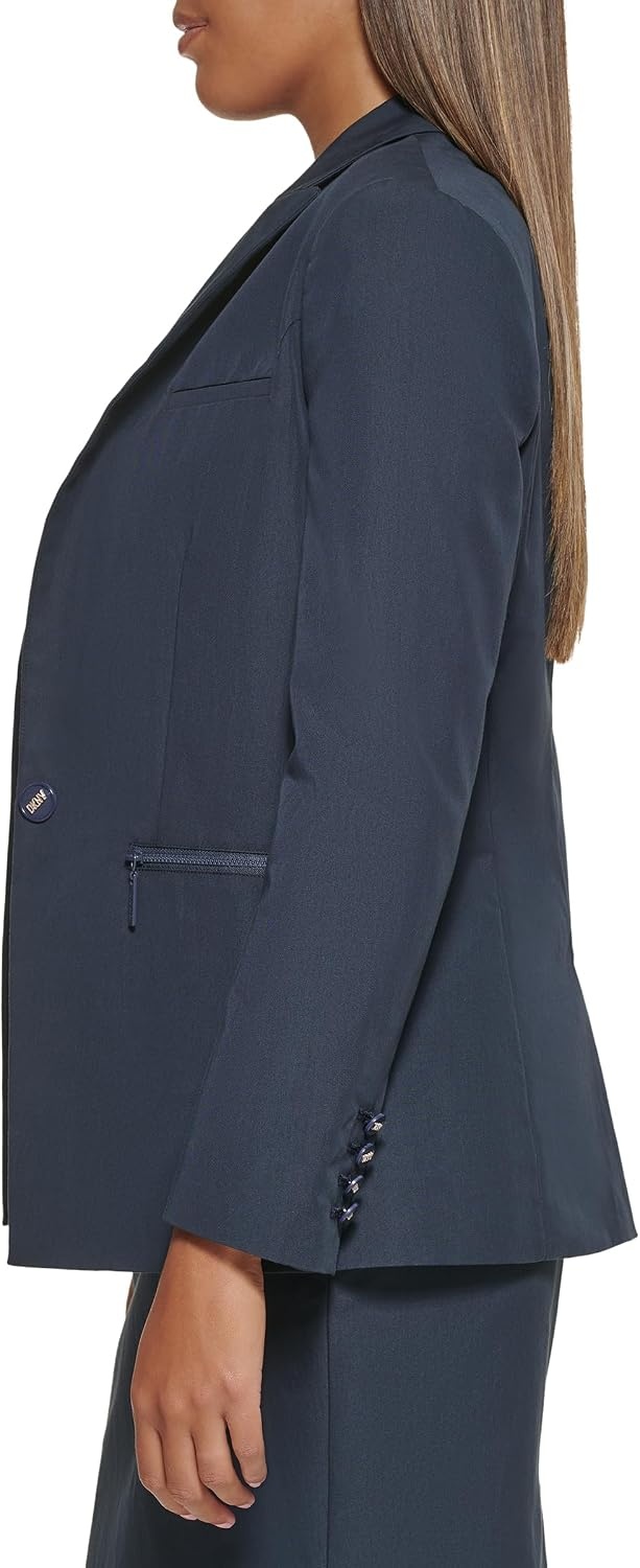 image:imageDKNY Womens Business Casual OneButton BlazerClassic Navy