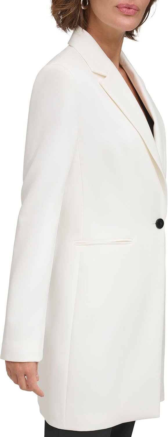 image:imageDKNY Womens Business Casual OneButton BlazerIvory