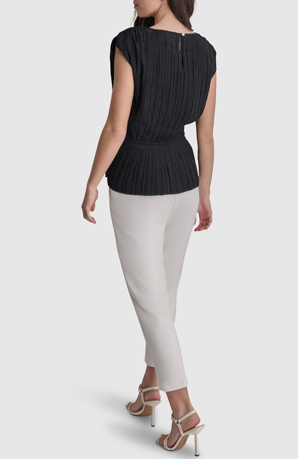 image:imageDKNY Womens Cap Sleeve Business Casual BlouseNoir
