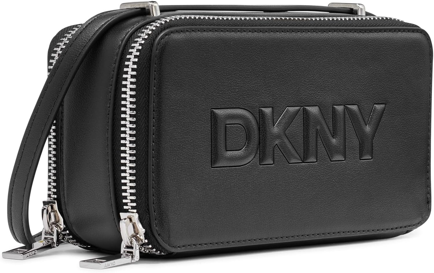 image:imageDKNY Womens Carter Logo Camera CrossbodyBlackSilver