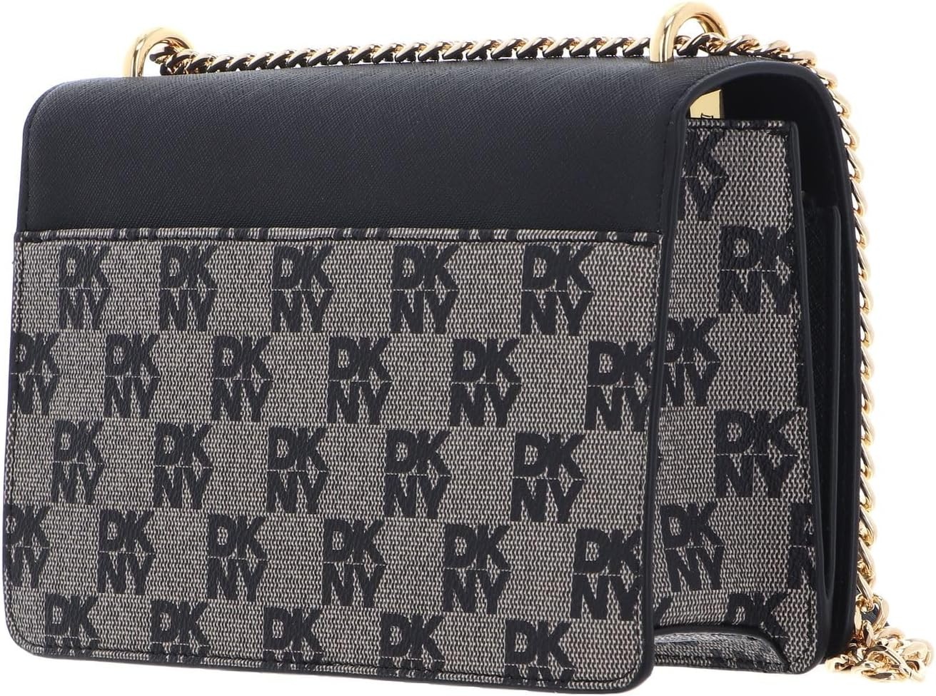 image:imageDKNY Womens Echo Chain CrossbodyBlack Logo Black