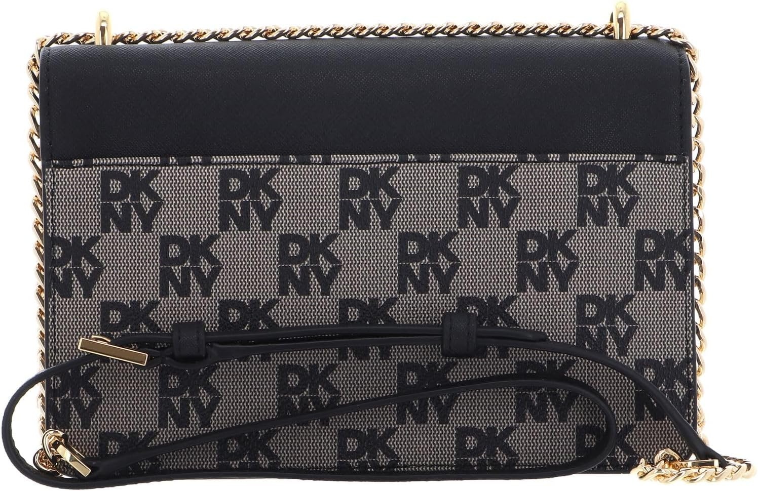 image:imageDKNY Womens Echo Chain CrossbodyBlack Logo Black