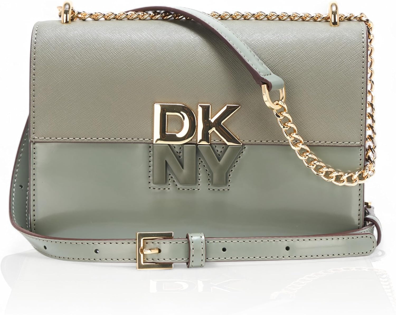 image:imageDKNY Womens Echo Chain CrossbodyOlive
