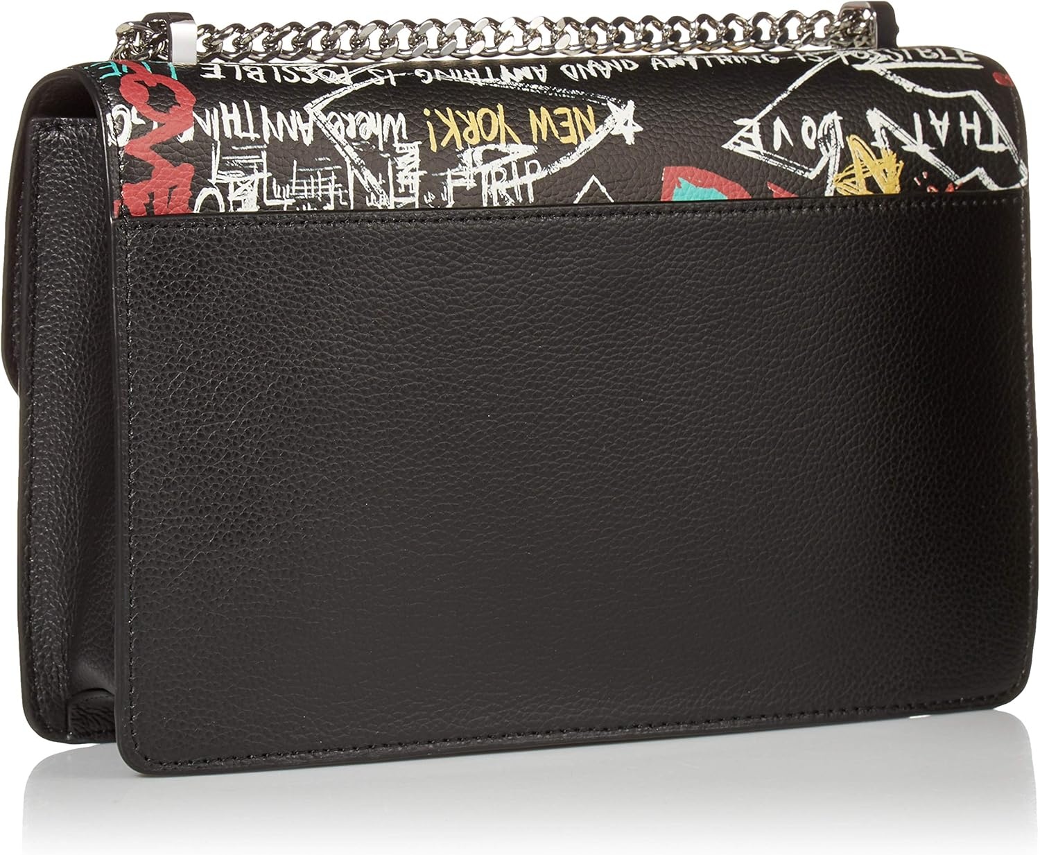 image:imageDKNY Womens Elissa Leather Shoulder Bag with Logo Charm