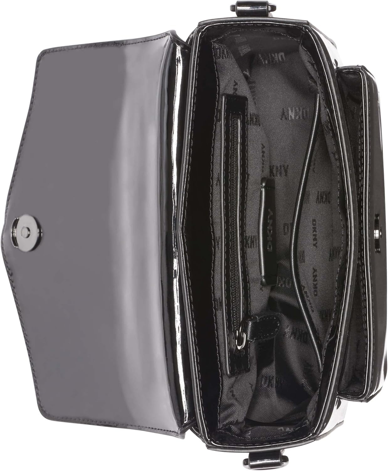 image:imageDKNY Womens Elissa Mini Satchel With Logo CharmBlackBlack