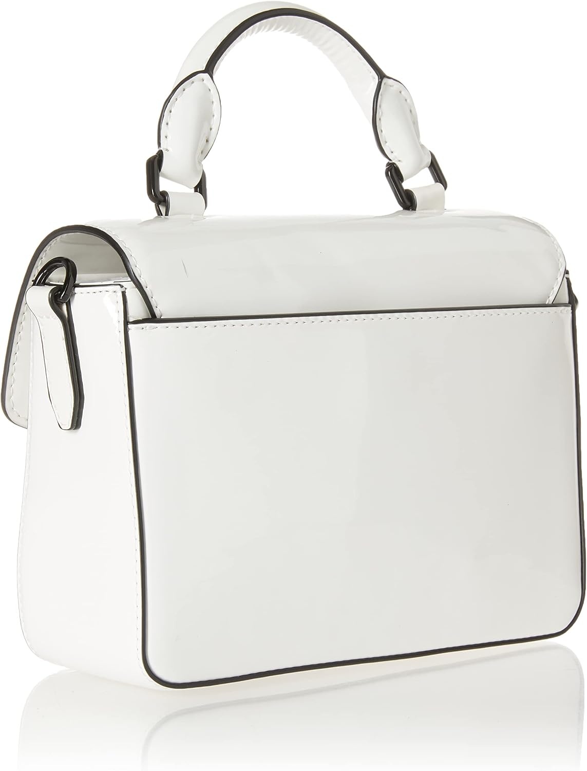 image:imageDKNY Womens Elissa Mini Satchel With Logo CharmOptic White