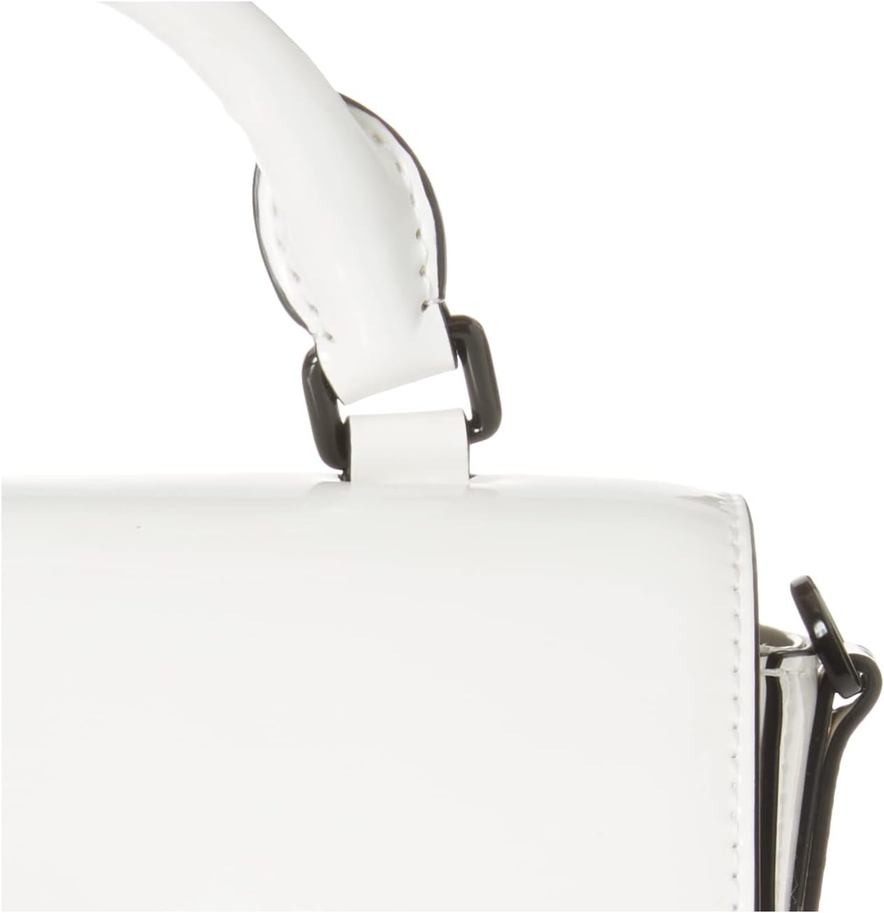 image:imageDKNY Womens Elissa Mini Satchel With Logo CharmOptic White