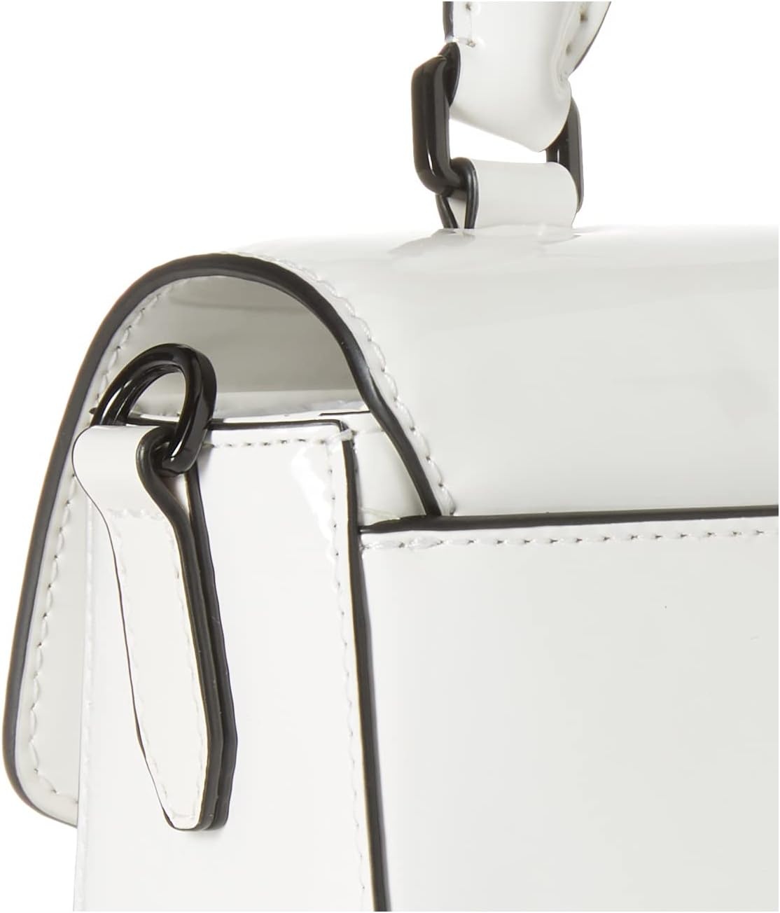 image:imageDKNY Womens Elissa Mini Satchel With Logo CharmOptic White