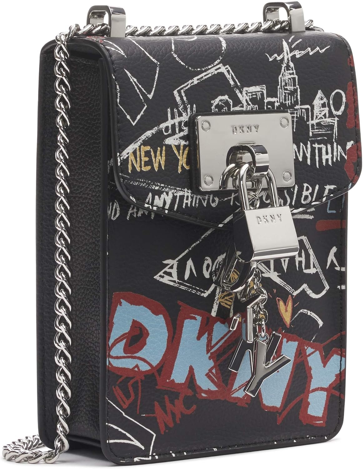 image:imageDKNY Womens Elissa Phone CrossbodyBlack Graffiti