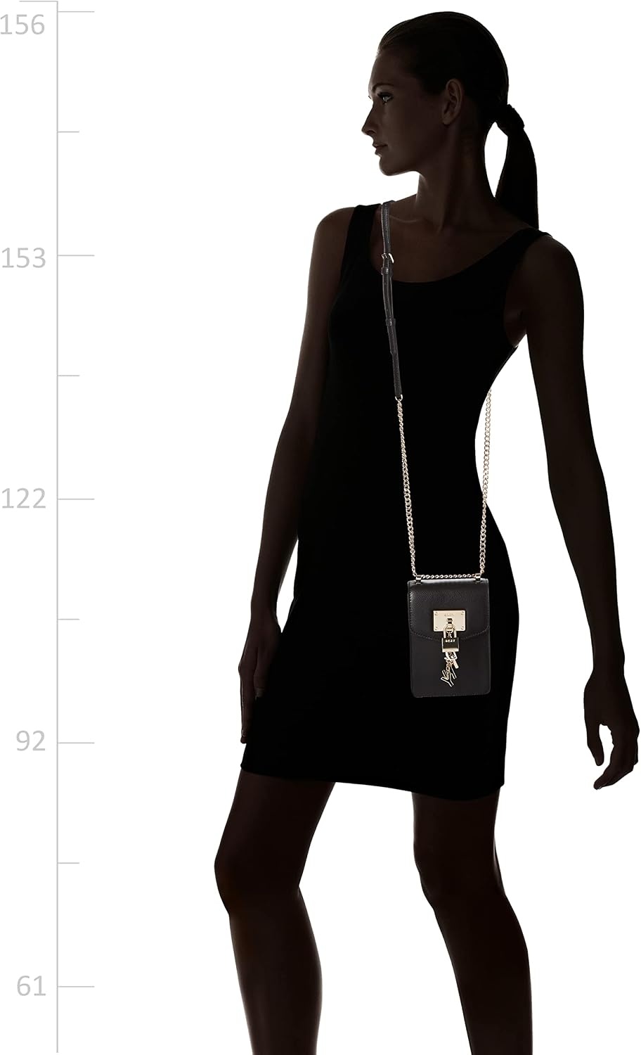image:imageDKNY Womens Elissa Phone CrossbodyBlackGold