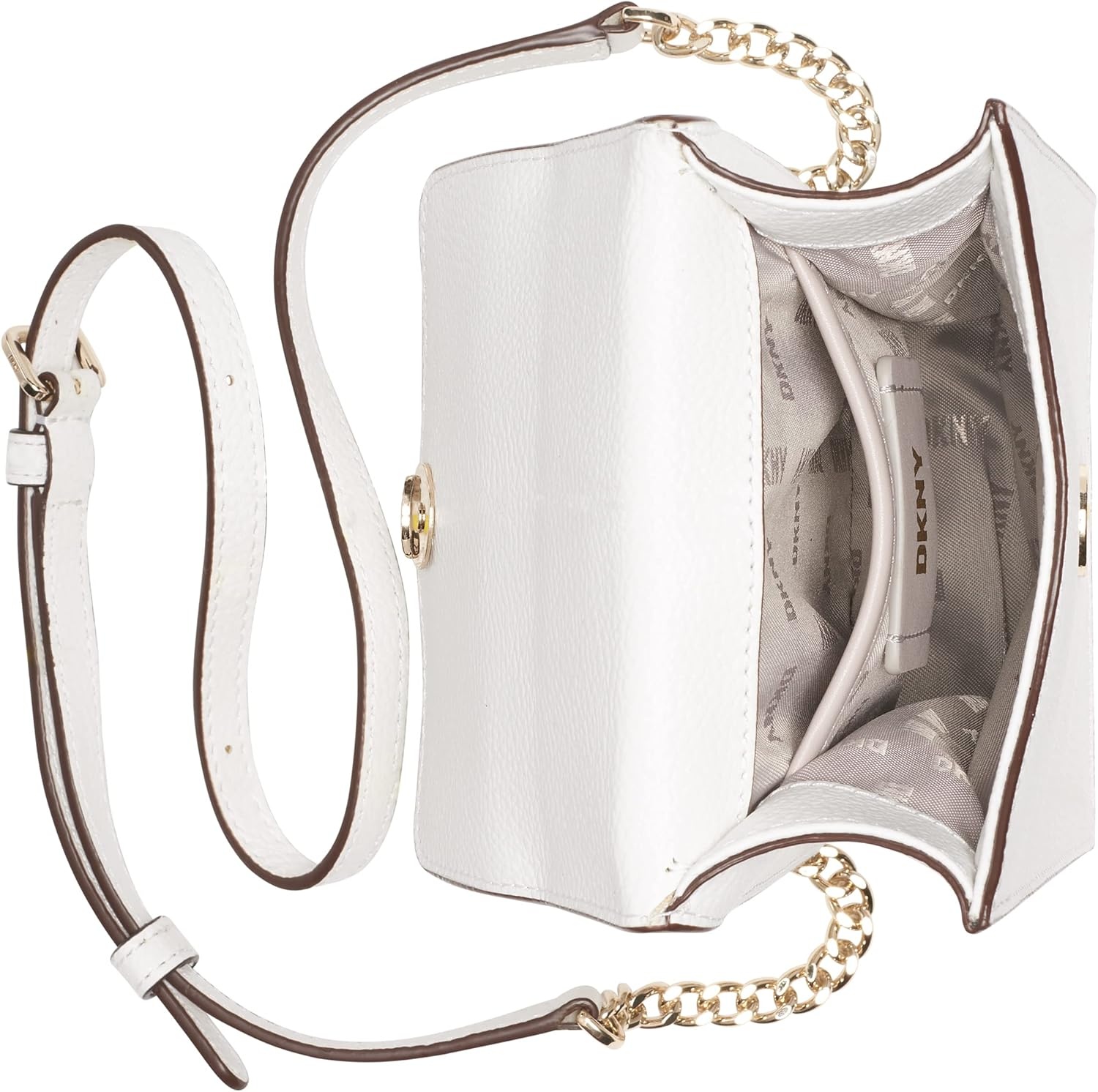 image:imageDKNY Womens Elissa Phone CrossbodyOptic White Legacy