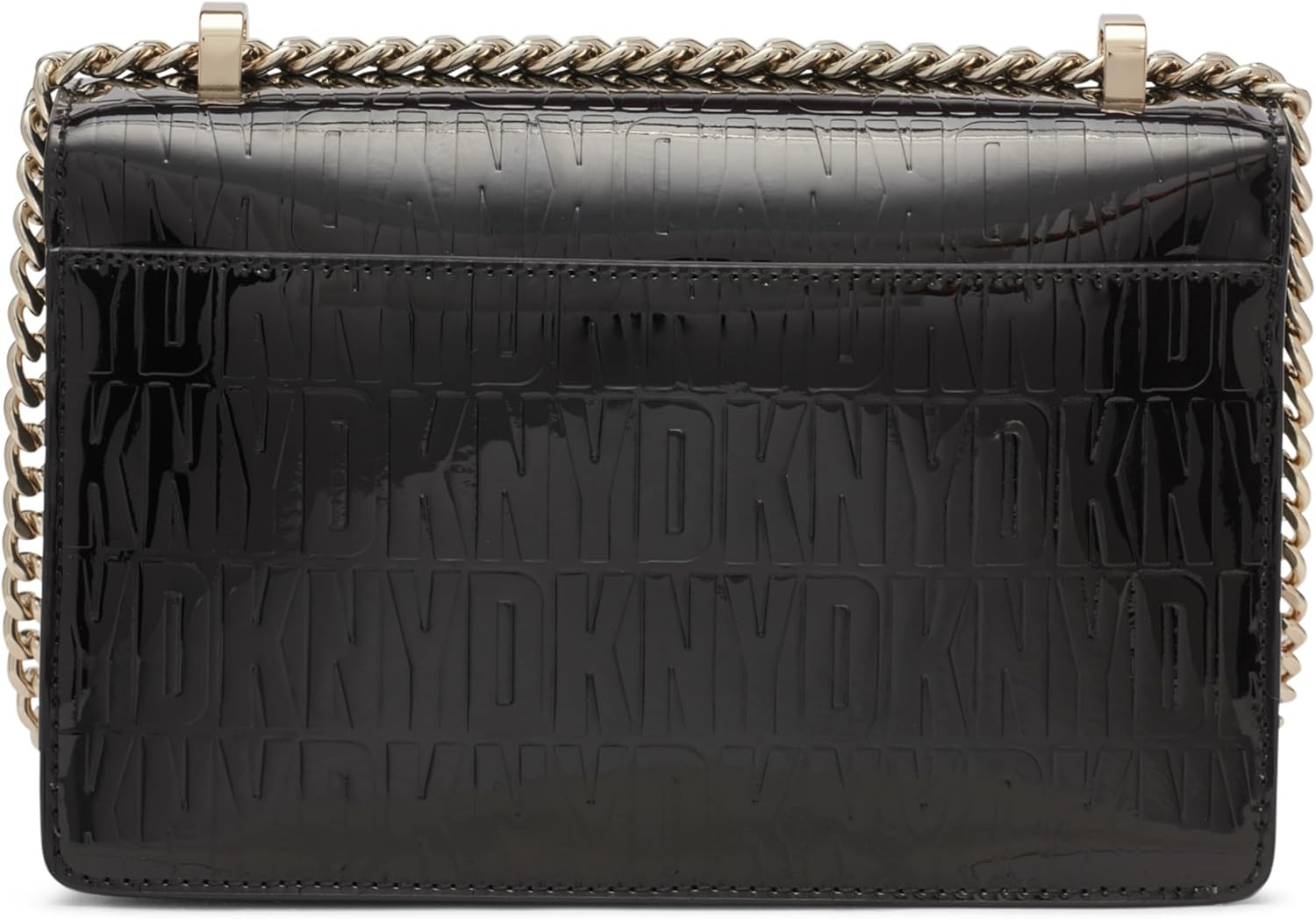 image:imageDKNY Womens Elissa Small Shoulder Bag with Logo CharmBlackGold Tone