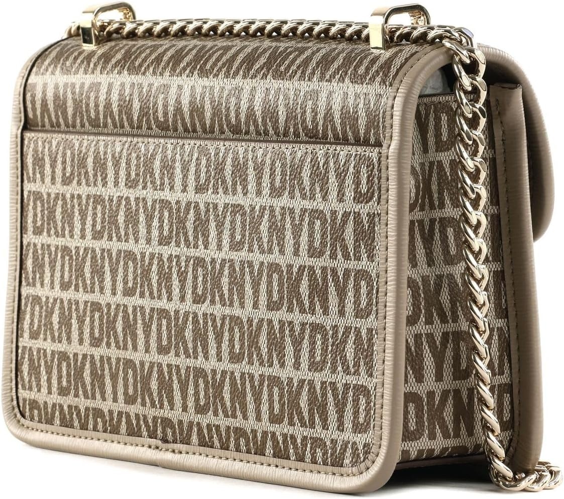 image:imageDKNY Womens Elissa Small Shoulder Bag with Logo CharmChinoToffee Legacy