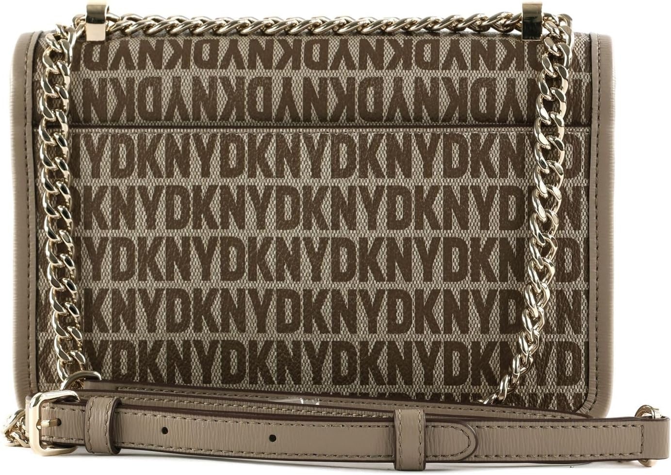 image:imageDKNY Womens Elissa Small Shoulder Bag with Logo CharmChinoToffee Legacy