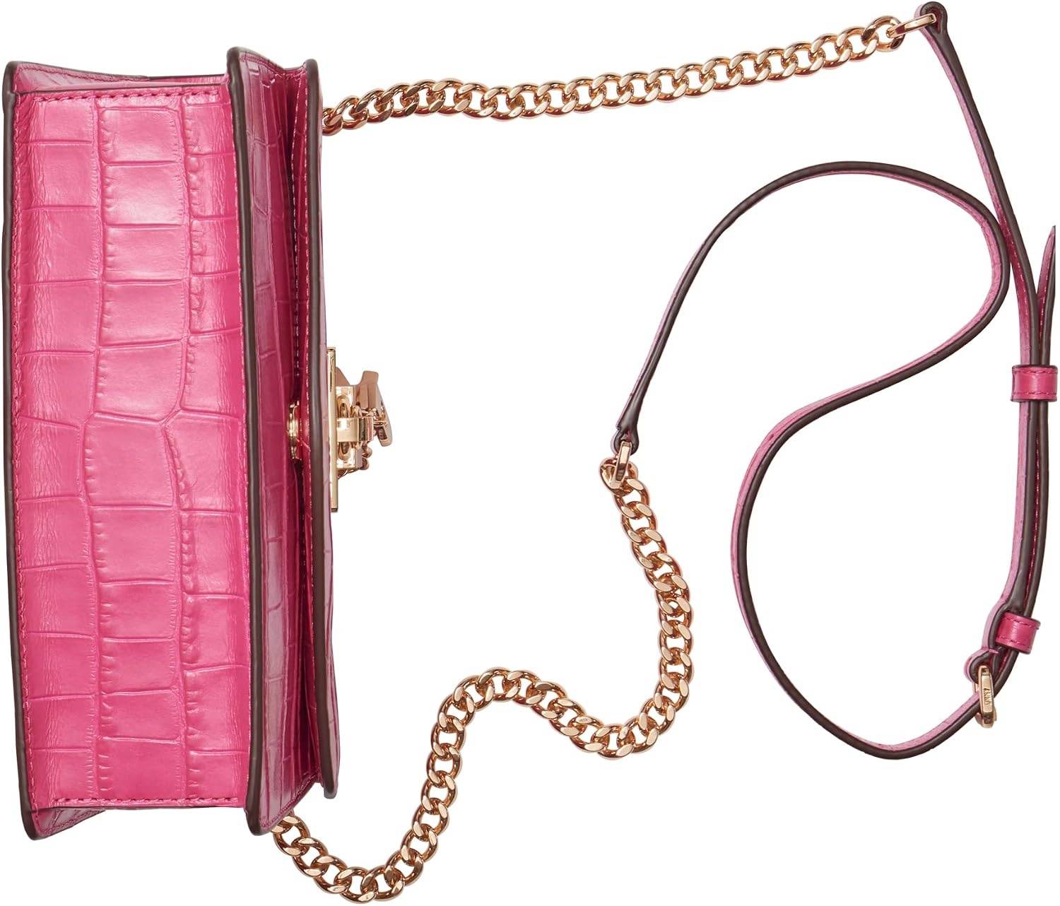 image:imageDKNY Womens Elissa Small Shoulder Bag with Logo CharmElectric Pink Multi Legacy