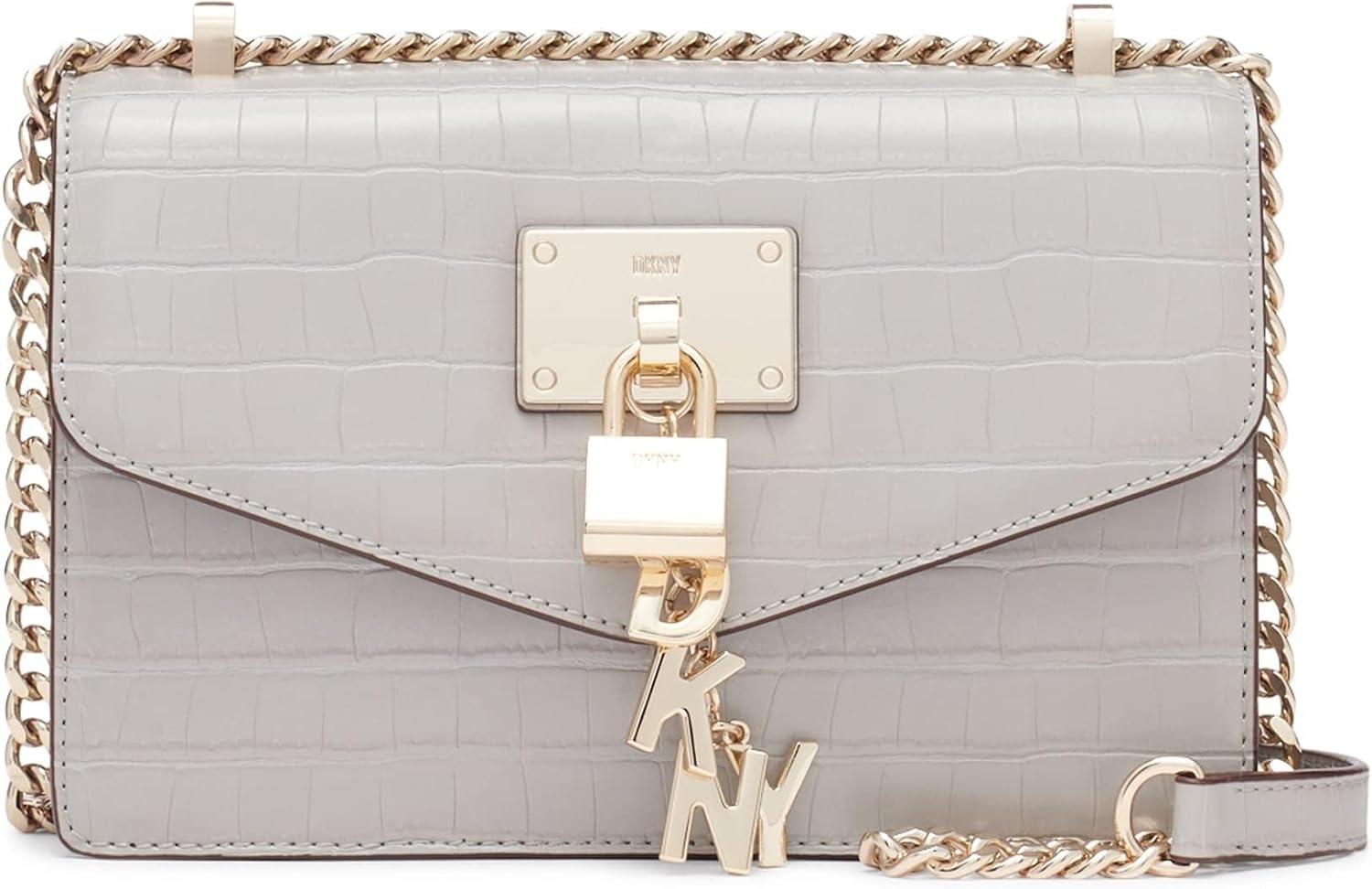 image:imageDKNY Womens Elissa Small Shoulder Bag with Logo CharmGravel