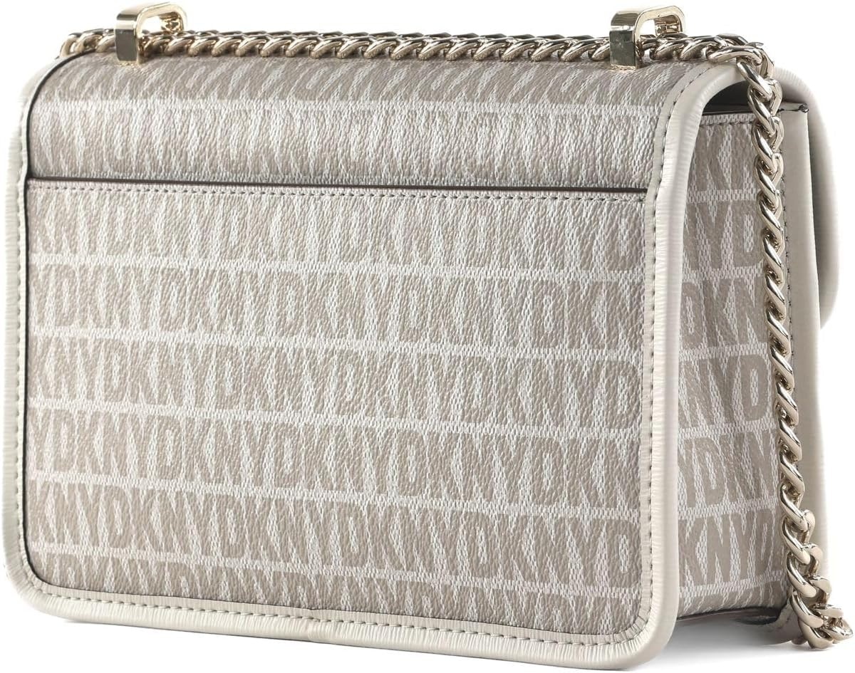 image:imageDKNY Womens Elissa Small Shoulder Bag with Logo CharmHempPebble Legacy