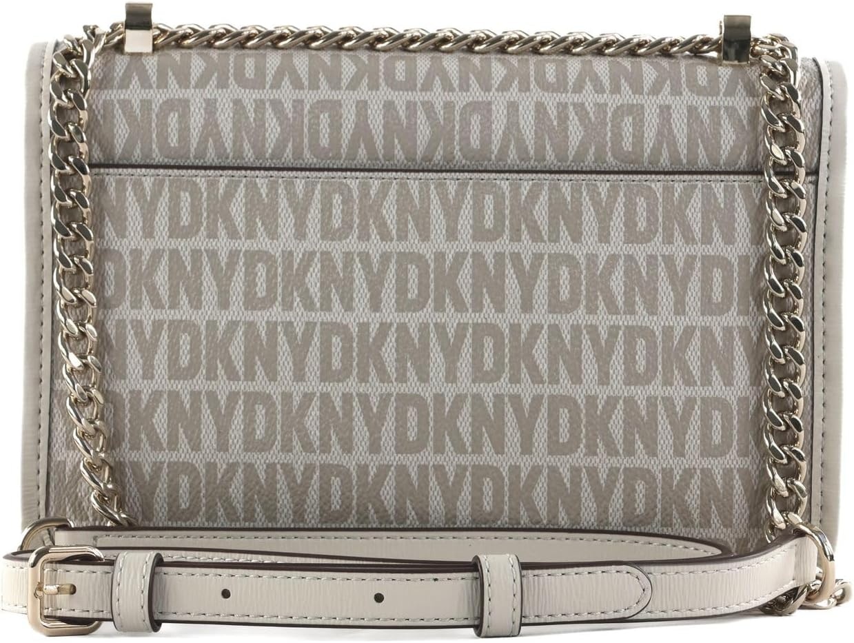 image:imageDKNY Womens Elissa Small Shoulder Bag with Logo CharmHempPebble Legacy