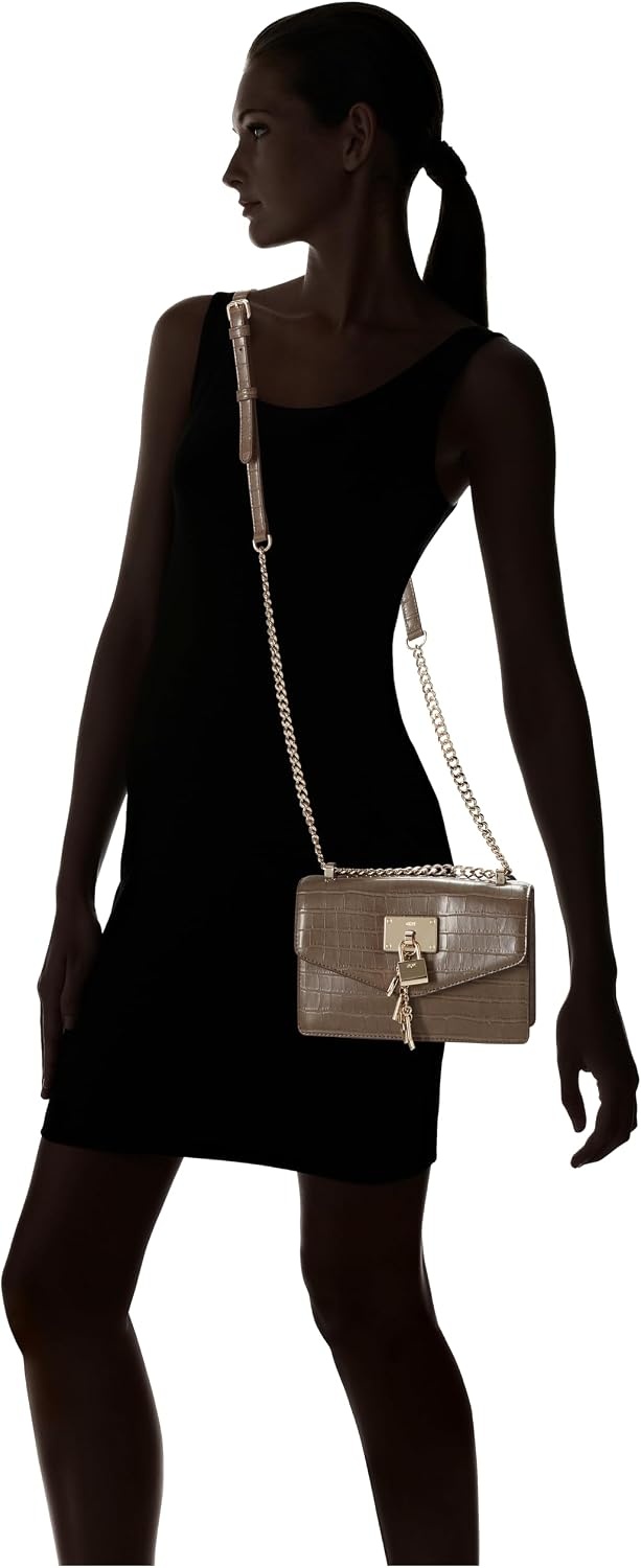 image:imageDKNY Womens Elissa Small Shoulder Bag with Logo CharmTuffle Croc