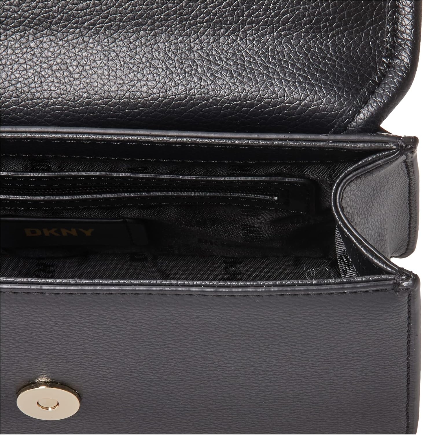 image:imageDKNY Womens Elissa Small Shoulder Bag with Logo CharmZebraBlack