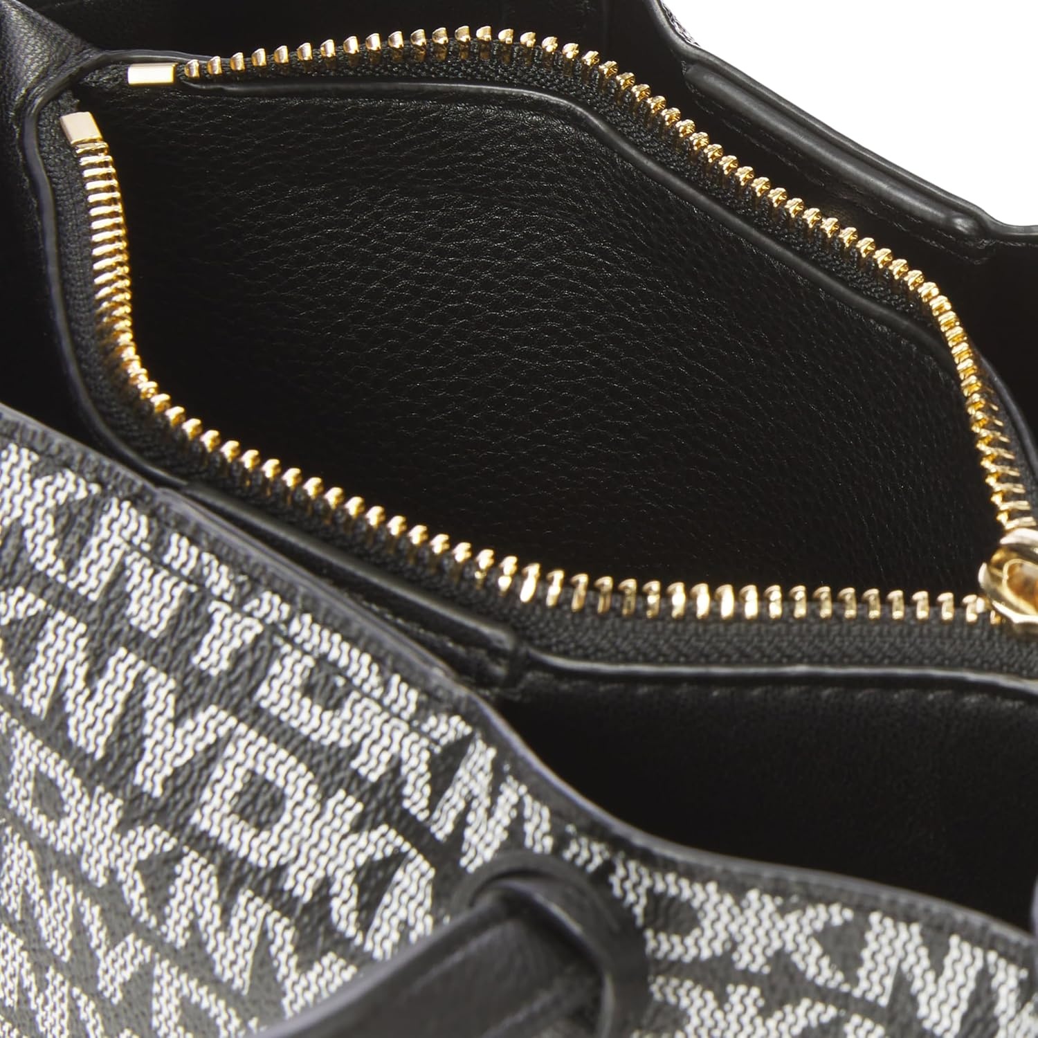image:imageDKNY Womens Farah Logo Crossbody Satchel With Padlock CharmBlack Logo Black