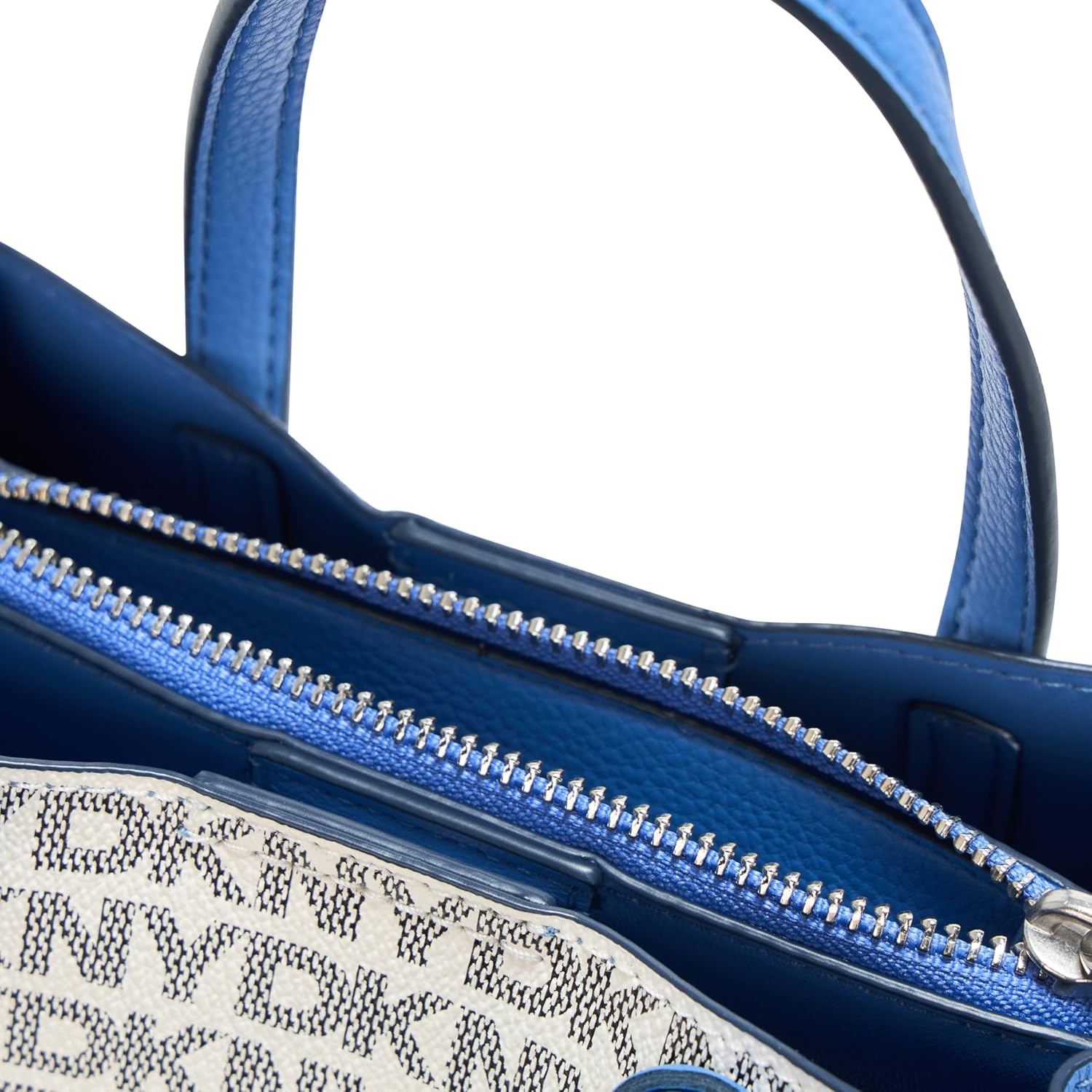 image:imageDKNY Womens Farah Logo Crossbody Satchel With Padlock CharmMarshmlowSky