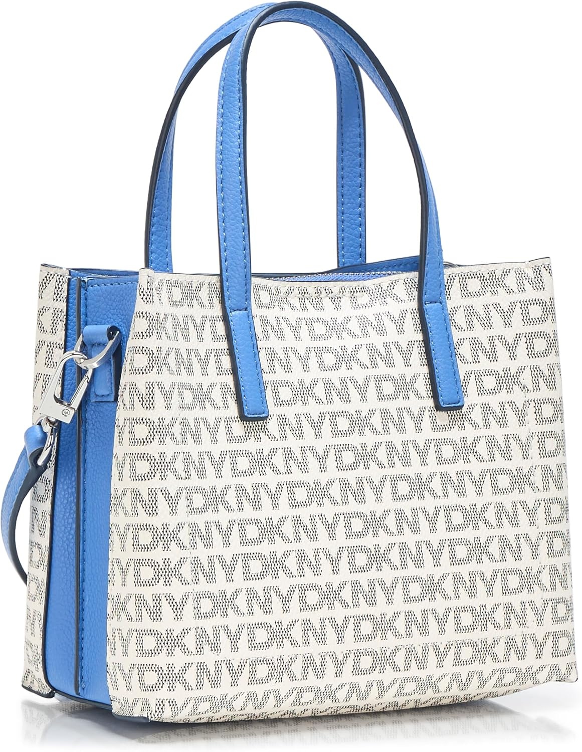 image:imageDKNY Womens Farah Logo Crossbody Satchel With Padlock CharmMarshmlowSky