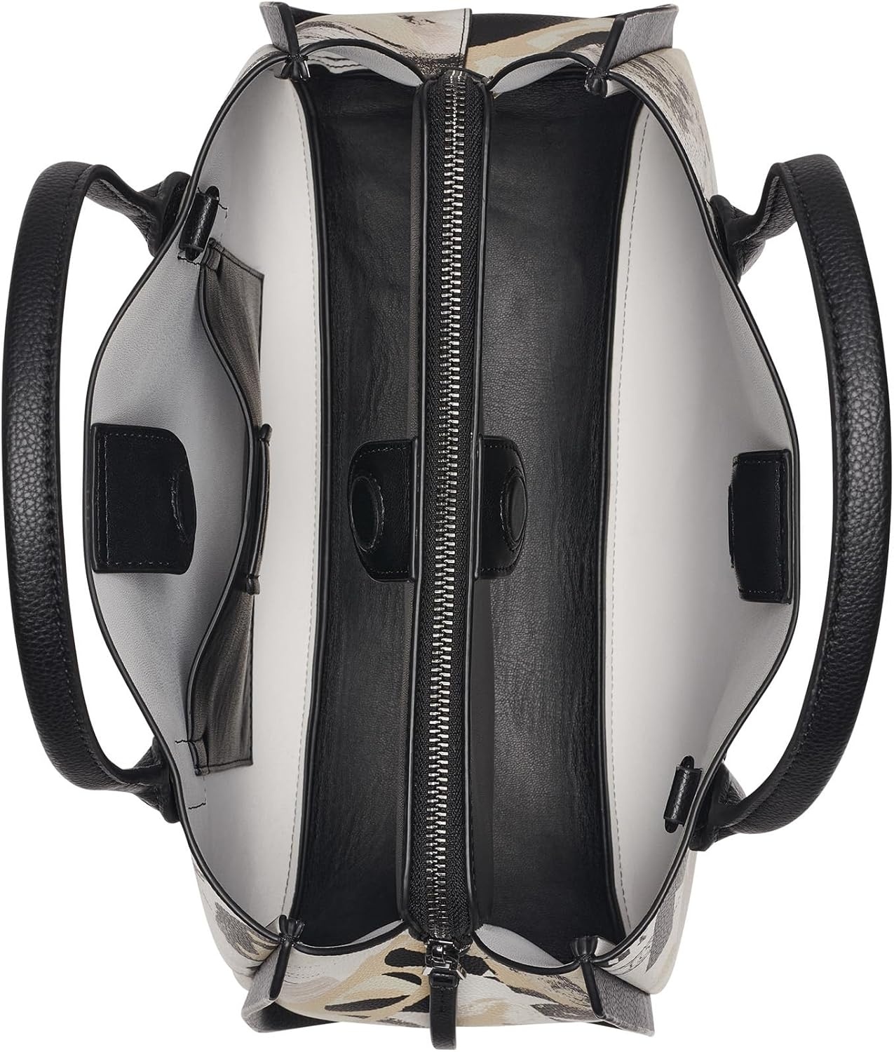 image:imageDKNY Womens Josie Satchel Bag With Adjustable StrapWhiteBlack