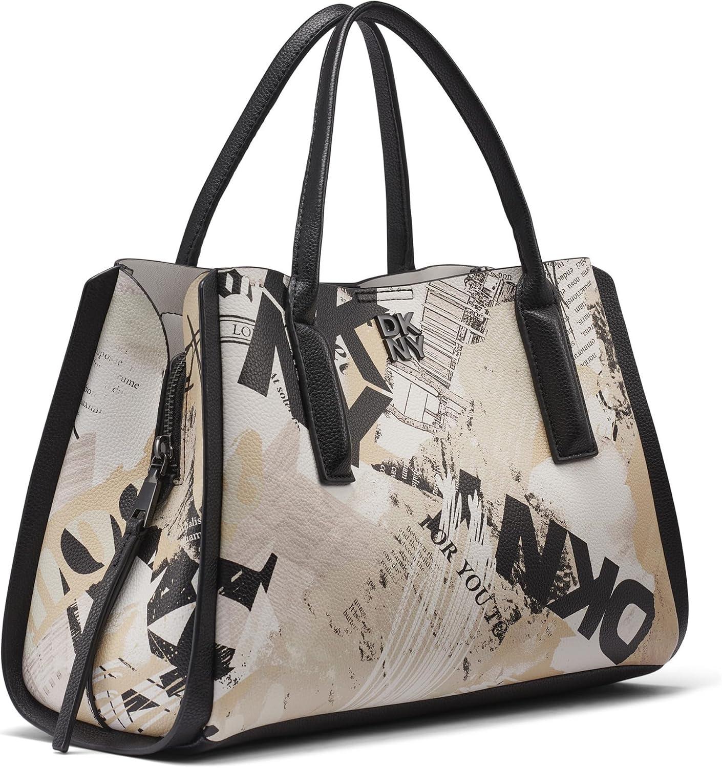 image:imageDKNY Womens Josie Satchel Bag With Adjustable StrapWhiteBlack