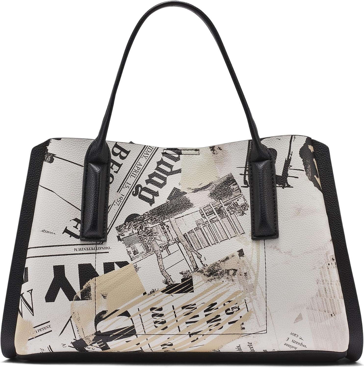 image:imageDKNY Womens Josie Satchel Bag With Adjustable StrapWhiteBlack