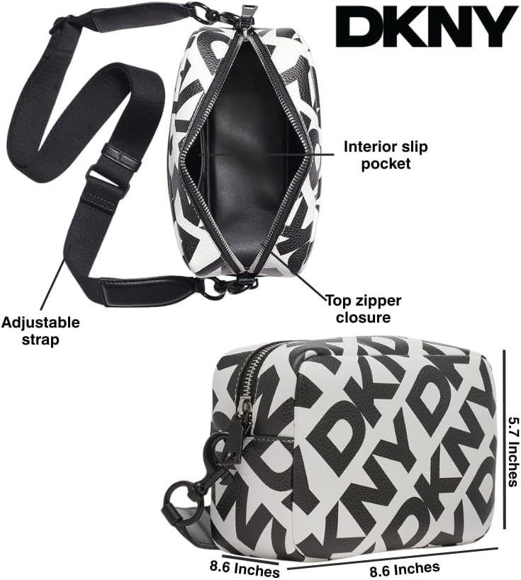 image:imageDKNY Womens Kenza Camera CrossbodyBlackWhite