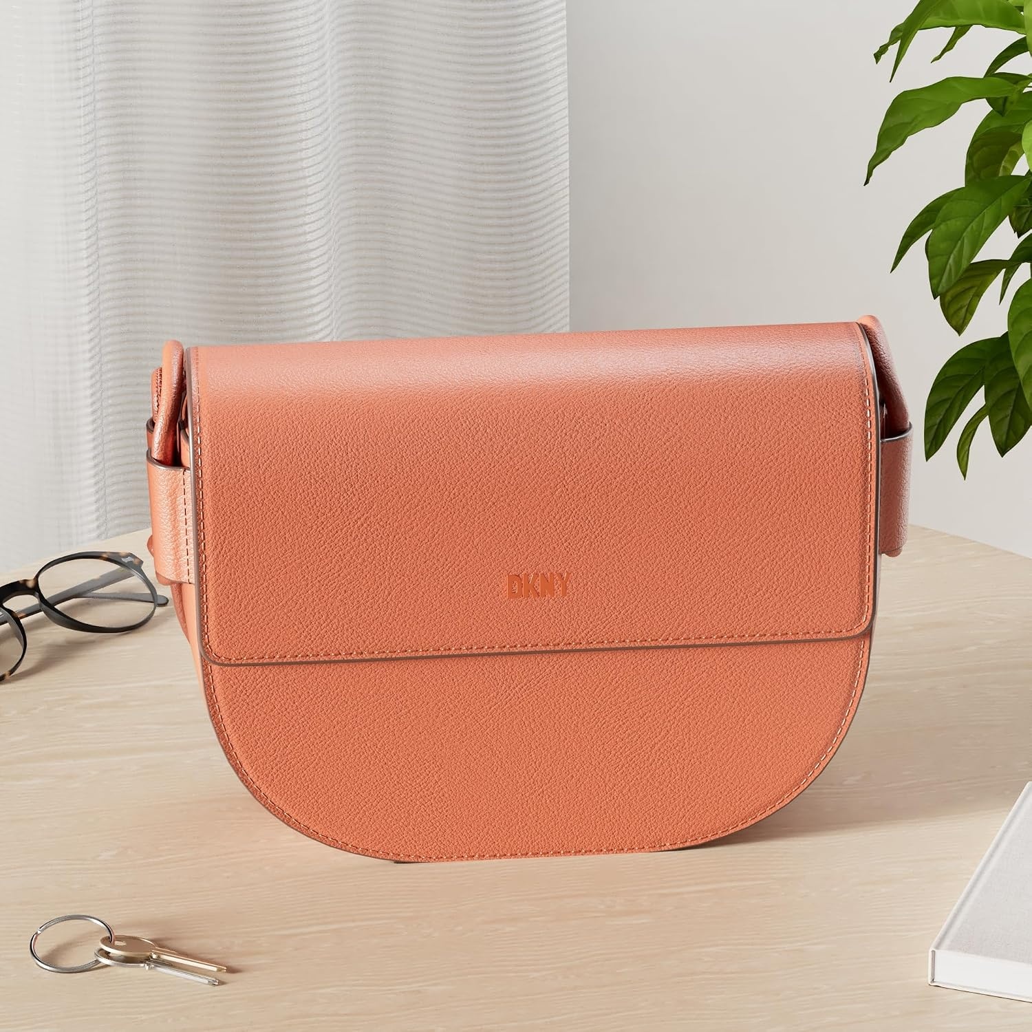 image:imageDKNY Womens Kiera CrossbodyBrick Red