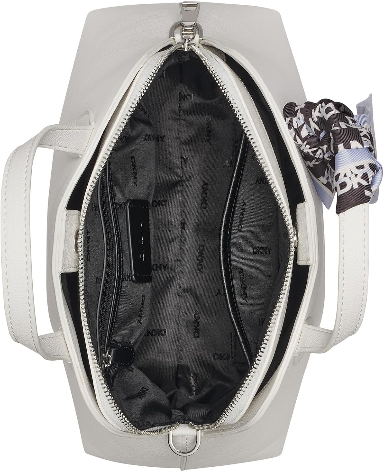 image:imageDKNY Womens Lilah Small Satchel Crossbody With ScarfMarshmallow