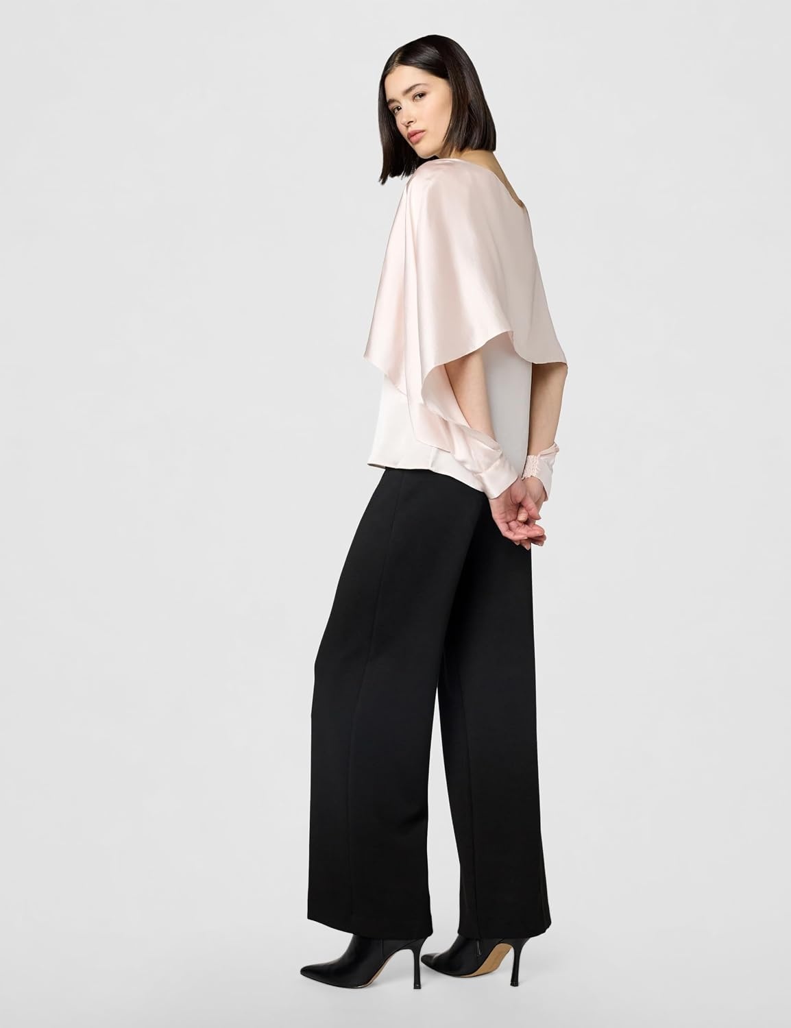 image:imageDKNY Womens Long Caped Sleeve BlouseChampagne