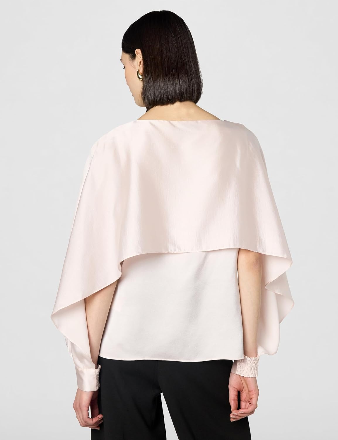 image:imageDKNY Womens Long Caped Sleeve BlouseChampagne