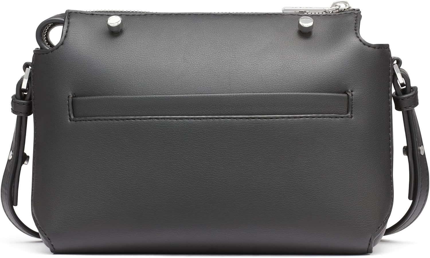 image:imageDKNY Womens Louisa Small Satchel Bag With Adjustable Straps and Logo TagBlackSilver