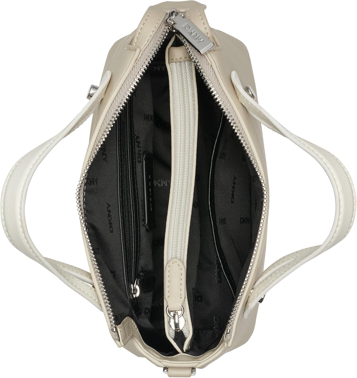 image:imageDKNY Womens Louisa Small Satchel Bag With Adjustable Straps and Logo TagLight Taupe Combo